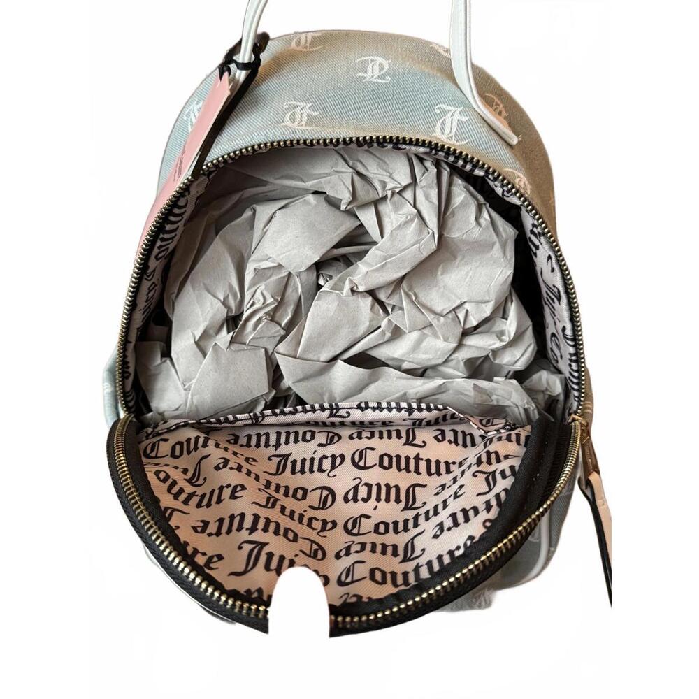 Juicy Couture Light Blue Denim Mini Backpack - Picture 5 of 6
